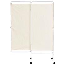 Biombo Duplo Branco Salutem com Rodízios