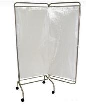 Biombo duplo em aço inox faces em plástico Biombo duplo em aço inox faces em plástico
