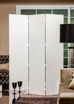 Biombo Frisado Branco 180x135cm
