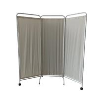 Biombo Hospitalar Triplo Esmaltado Algodão Cru 180x200cm