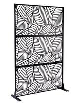 Biombo Reto Folhas de Metal Interno/Externo 0,6x1,2m Preto Biombo Reto Folhas de Metal Interno/Externo 0,6x1,2m Preto