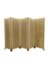 Biombo Ripado 05 Folhas C/ 10 Rodinhas - JL RIBEIRO Biombo Ripado 05 Folhas C/ 10 Rodinhas - JL RIBEIRO