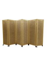Biombo Ripado 06 Folhas C/ 12 Rodinhas - JL RIBEIRO Biombo Ripado 06 Folhas C/ 12 Rodinhas - JL RIBEIRO