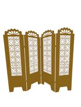 Biombo Trabalhado 4 Folhas sem Pezinhos