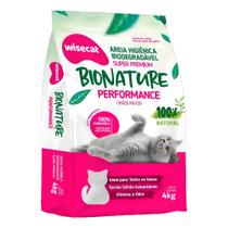 Bionature Wisecat Performance Super Premium Areia Sanitária Higiênica Biodegradável 4kg Bionature Wisecat Performance Super Premium Areia Sanitária Higiênica Biodegradável 4kg