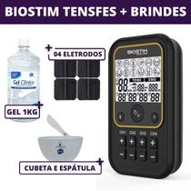 Biostim Tens/Fes Bioset - Eletroestimulador Portátil 4 Canais