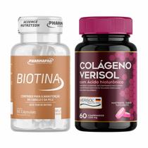 Biotina 100% Idr Crescimento + Colágeno Hidrolisado Mastigavel - Pharma Pro e Daily life