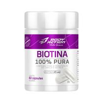 Biotina 100% Pura 45mcg 60 Caps Bodyaction