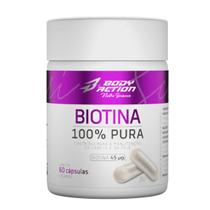 Biotina 100% Pura Body Action 60 Cápsulas -