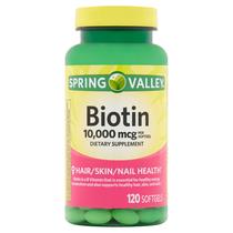 Biotina 10000mcg 120 Cápsulas Softgels - Spring Valley