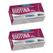 BIOTINA 45MCG 60 COMPRIMIDOS - 2 caixas