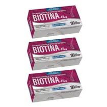 BIOTINA 45MCG 60 COMPRIMIDOS - 3 caixas