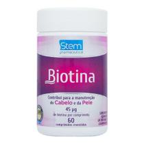 Biotina 45ug - 60 comprimidos revestidos - Stem pharmaceutical