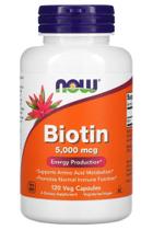 Biotina 5000 Mcg 120 Veg Caps - Now Foods - Original - sku 3387