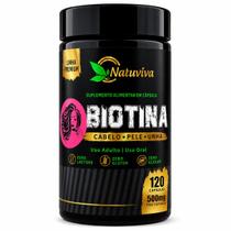 Biotina 500mg 120 Cápsulas Vitamina Cabelo, Pele e Unhas Linha premium Natuvitae Biotina 500mg 120 Cápsulas Vitamina Cabelo, Pele e Unhas Linha premium Natuvitae