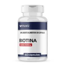 Biotina 500mg Muwiz 60 Cápsulas Encapsulado Suplemento Alimentar Biotina 500mg Muwiz 60 Cápsulas Encapsulado Suplemento Alimentar