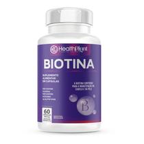 Biotina 60 Cápsulas 500mg - HeathPlant - Suplemento Alimentar em Cápsulas - Cabelo-Pele-Unha - HealthPlant
