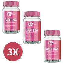 Biotina Cabelo/ Pele E Unha Kit C/3 Qualynutri C/ 180 Caps