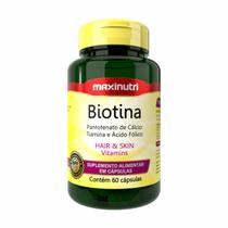 Biotina Cabelo Unhas E Vitaminas + Acido Fólico 60 Capsulas Sabor Sem sabor