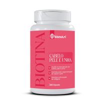 Biotina com vitamina c/ b2 b3 b12 120 caps para cabelo, pele e unha Biotina com vitamina c/ b2 b3 b12 120 caps para cabelo, pele e unha