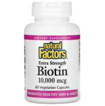 Biotina De Força Extra 10.000 Mcg 60 Cáp Natural F - Natural Factors