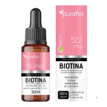 BIOTINA EM GOTAS 30ML 52,2mcg CABELO E PELE PURAFOR QUALITY