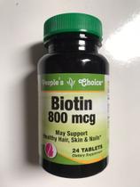 Biotina Importada Peoples Choice 800 mcg 24 tabletes