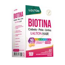 Biotina Lauton Hair 45mcg Cabelo Pele Unhas 60 Cps Vitamina C Zinco Complexo B Vegano Biotina Lauton Hair 45mcg Cabelo Pele Unhas 60 Cps Vitamina C Zinco Complexo B Vegano