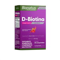 Biotina Mastigavel D-Botina Suplemento Alimentar com 30 caps