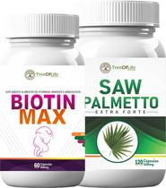 Biotina Max 500mg 60 Cáps + Saw 500mg 120 Cáps