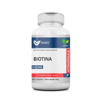 Biotina Muwiz p/ Cabelo, Unha e Pele - 60 Cápsulas - 500mg