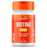 Biotina Para Cabelos Pele e Unhas 60 Caps Mastigáveis Bigens