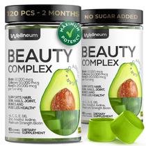 Biotina para mastigar Wellneum Hair Growth Skin Nails 12000mcg