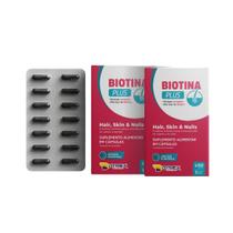 Biotina Plus Blister Cabelos, Peles e Unhas 60 cápsulas Dymex Nutrition Biotina Plus Blister Cabelos, Peles e Unhas 60 cápsulas Dymex Nutrition