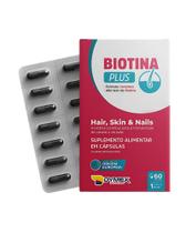 Biotina Plus Cabelos Pele e Unhas c/60 caps Dymex