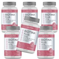 Biotina Premium com Vitaminas B + C + Zinco Lauton - Kit 6 - Cabelo Pele e Unha