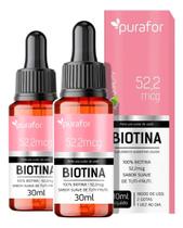 Biotina Purafor Em Gotas Suplemento Natural Kit 2un Biotina Purafor Em Gotas Suplemento Natural Kit 2un