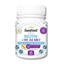 Biotina + Vit. K2 Mk7 60 cápsulas Importado Sunfood