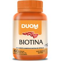 Biotina Vitamina B7 60 CAP - Saúde do Cabelo, Pele e Unhas - Duom