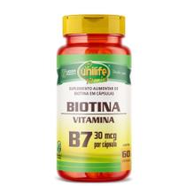 Biotina (Vitamina B7) 60 cápsulas 500mg Unilife
