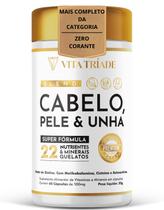 Biotina Vitamina para Cabelo e Unha Com Cisteína, Astaxantina 22 Nutrientes 60 Cápsulas Vita Tríade