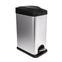 Biovis - Lixeira Inox 15LTs Retangular com Pedal (47x 21x34cm)