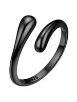 Biqueiras ChicSilver Black Sterling Silver para mulheres