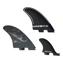 Biquilha Quilha Bullys Twin Encaixe FCS2 Large Preta Surf Tamanho:Large