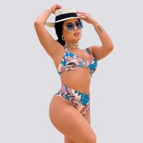 Biquíne Feminino Plus Size e M Cintura alta Com Bojo 0253 Biquíne Feminino Plus Size e M Cintura alta Com Bojo 0253