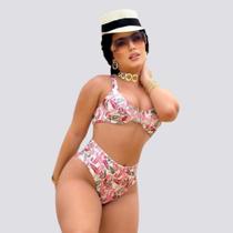 Biquíne Feminino Plus Size e M Cintura alta Com Bojo 0253 Biquíne Feminino Plus Size e M Cintura alta Com Bojo 0253