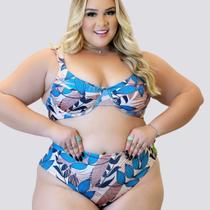 Biquíne Feminino Plus Size e M Cintura alta Com Bojo 0253 - Bellucy Modas