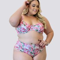 Biquíne Feminino Plus Size e M Cintura alta Com Bojo 0253 Biquíne Feminino Plus Size e M Cintura alta Com Bojo 0253