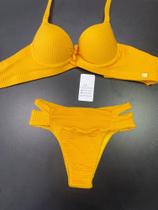 Biquine Meia taça com bojo sustentação amarela Biquine Meia taça com bojo sustentação amarela