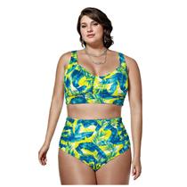 Biquine Plus Size C/bojo Cintura Alta Praia 036